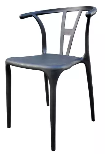 CHAISE NOIR BUTTEFLY AVEC ACCOUDOIR